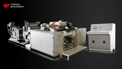 Aliminyòm Papye Double Arbr Relief ak Slitting machin